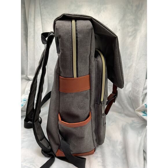 Mancio Slim Laptop Backpack Gray Adult Unisex - Picture 8 of 15